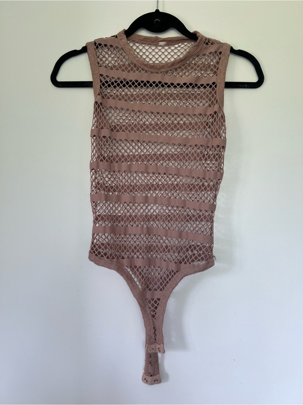 Dark Tan Fishnet Bodysuit Tank Top